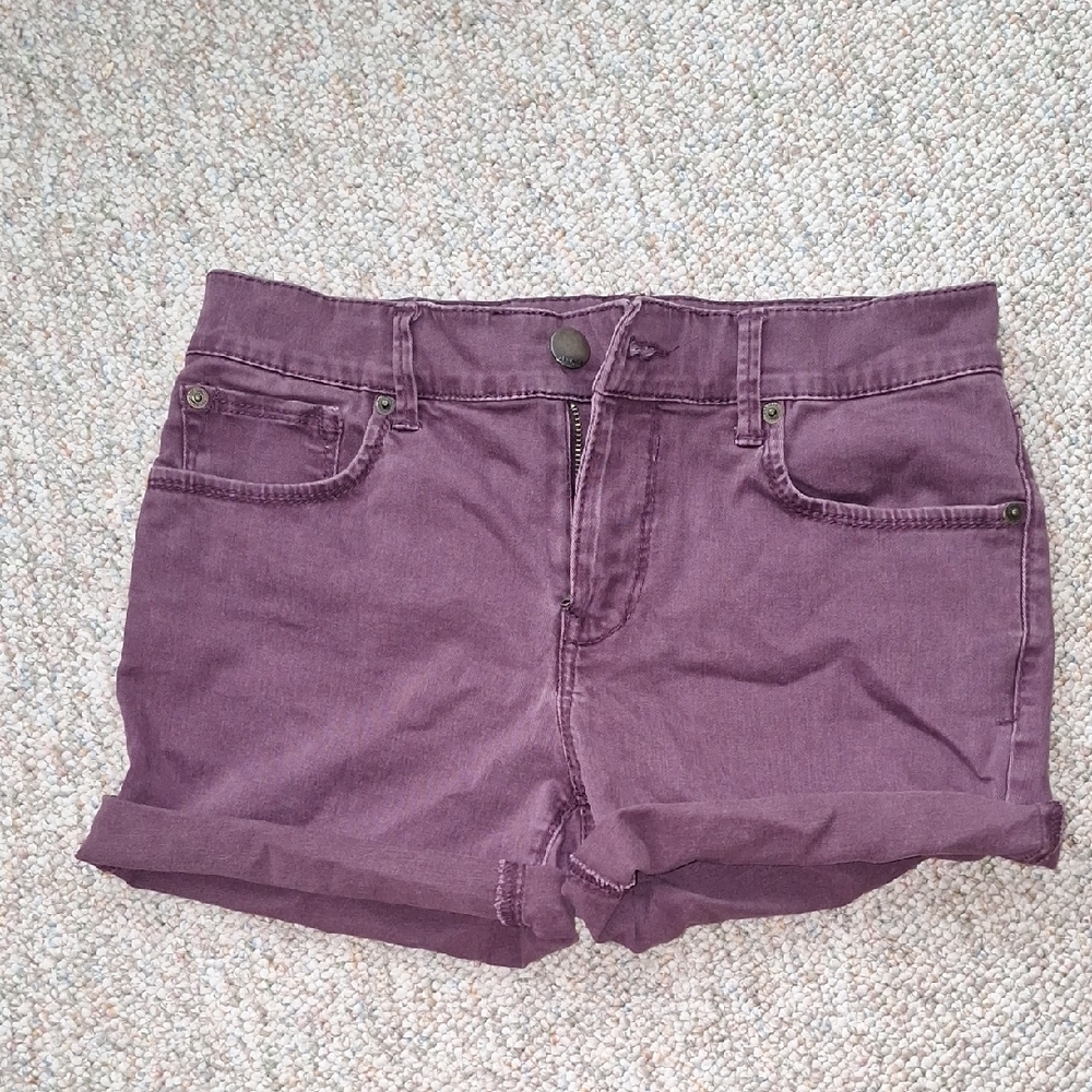 Women's Maroon Express Denim Shorts